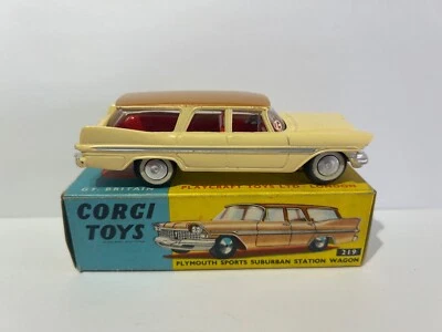 Corgi Toys 219 Plymouth Suburban, Boxed, Original, Vinatge, Rare, 1960's - Image 1 of 4