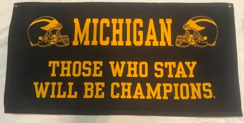 Bo Schembechler Michigan Wolverines Football NCAA Banner Cover