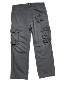 Stussy Utility Cargo Pants Mens 32x28 Gray Loose Fit Straight Leg Multi-pockets - Picture 1 of 16