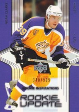 2003-04 Upper Deck Rookie Update Hockey #100 Noah Clarke RC 340/999