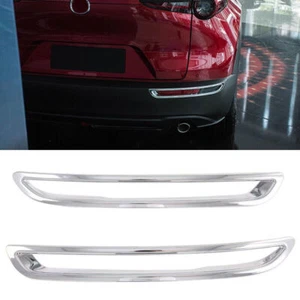 Chrome Exterior Rear Fog Light Lamp Cover Trim 2pcs For Mazda CX-30 2020-2022 - Bild 1 von 8