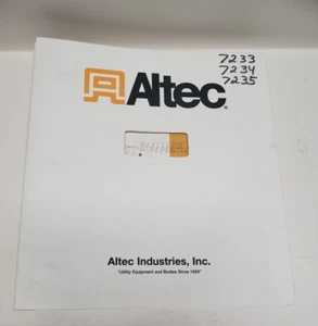 ALTEC D2000A D3000A MAINTENANCE & PARTS MANUAL 749-10041 - Picture 1 of 5