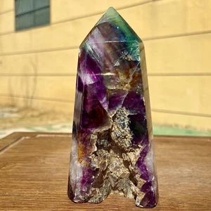 373G Varita Pilar Cristal Fluorita Natural Obelisco Restauración Tierra - Imagen 1 de 14