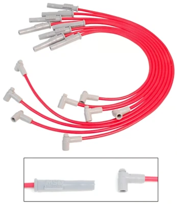 Conjunto de fios MSD Super Conductor vela de ignição vermelha para Ford 289-302 bloco pequeno SBF - Imagem 1 de 2
