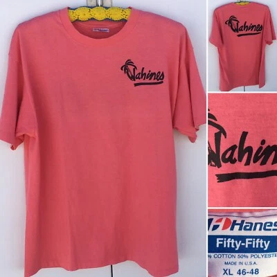 Vintage Wahines T-Shirt (palm tree graphics) 80s 1980s single stitch XL 46-48 - Image 1 of 4