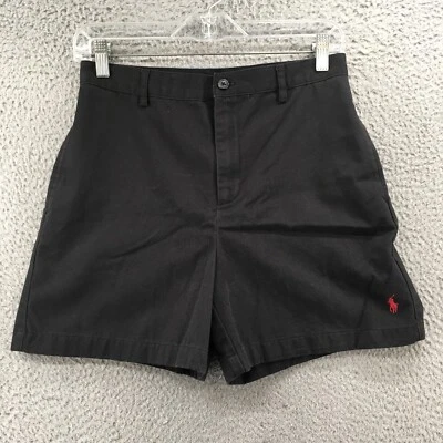Ralph Lauren Chino Shorts Womens 4 (Actual 28X5) Black High Rise Pockets Zip Fly - Image 1 of 4