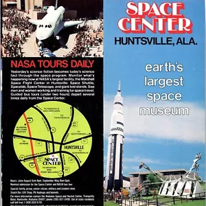 Folleto del Museo del Centro Espacial de Huntsville, AL década de 1970 Cohete Saturno V NASA Tour 8G - Imagen 1 de 5