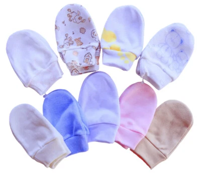 LA BORTINI Kratzhandschuhe Fäustlinge Baby Handschuhe Fäustel Babyfäustlinge 0-4Monate Set