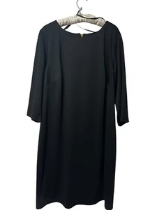 Chetta B Women's Size 18W Black Dress Gold Zip Back 3/4 Sleeve Lined - Picture 1 of 10