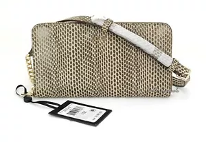 DKNY Sally Leather Continental Wallet Removable Crossbody Strap in Beige Dune - Picture 1 of 12