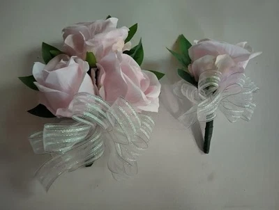 Hand Made Corsage and boutonniere Set - Image 1 of 4