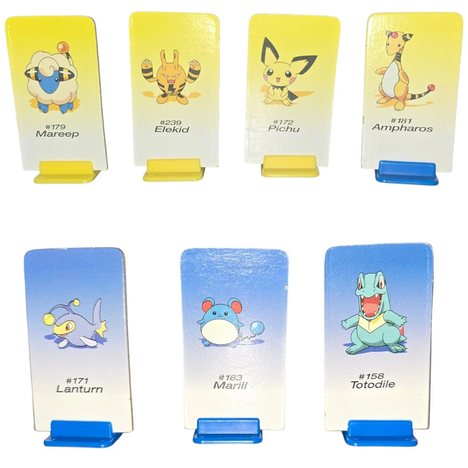 Настольная игра Pokemon Sorry 2001 запасные части 4 желтых и 3 синих двигателя! - Изображение 1 из 1