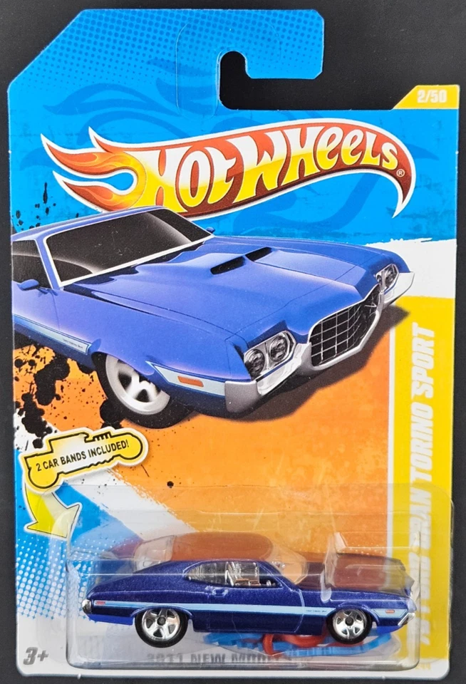Ford Gran Torino Sport 2011 Hot Wheels Muscle Mania #2/50 '72 azul muy buen estado Foto 1 de 1
