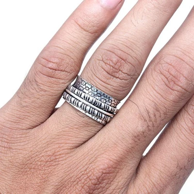 Joyería de plata hecha a mano Spinner Ansiety "9" Foto 1 de 4