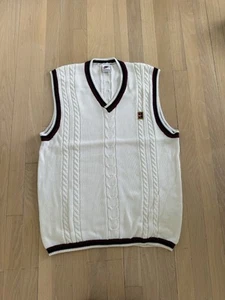 Vintage Nike Challenge Court John Mcenroe Tennis Sweater Vest M Agassi Feder - Picture 1 of 3