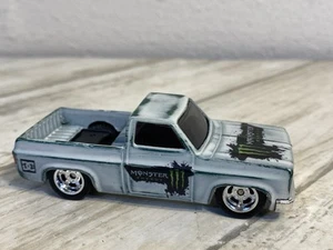 Hot Wheels 83 CHEVY SILVERADO Custom Monster Energy Drink Patina Real Riders - Picture 1 of 5