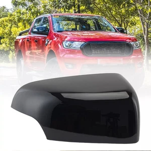 Right Wing Mirror Cover Cap For Ford Ranger 2012-2021 Gloss Black RH Driver Side - Picture 1 of 9