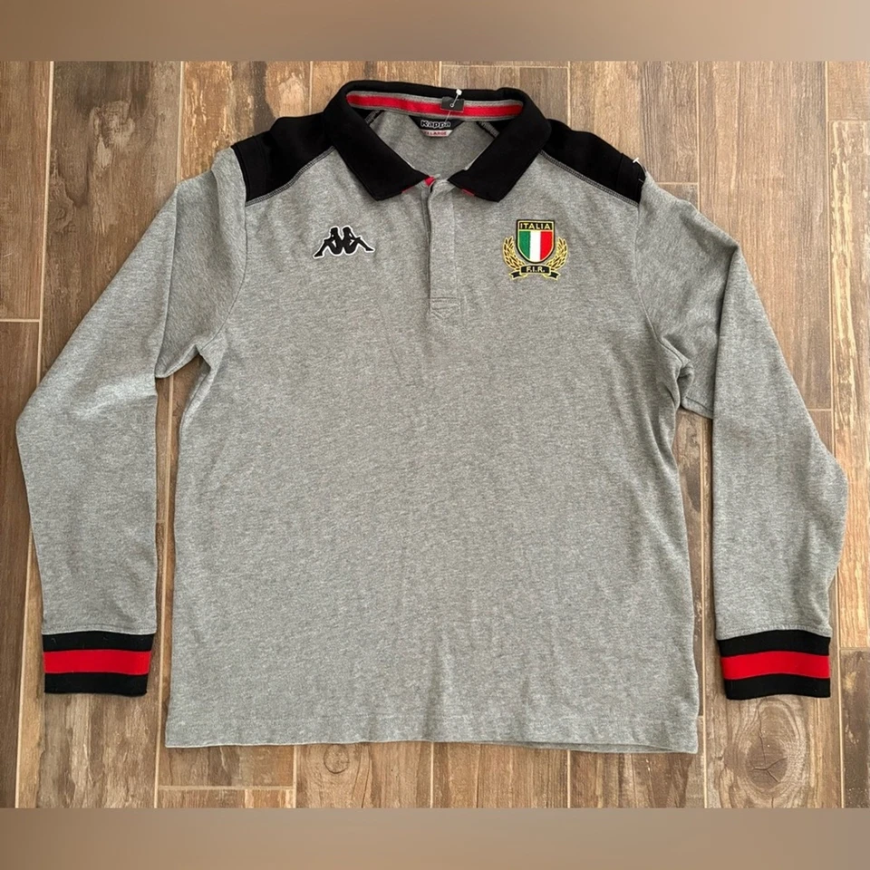 Camiseta deportiva Kappa Italia Rugby manga larga algodón cuello XXL nueva Foto 1 de 4