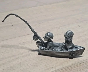 Vintage 1989 Boyd Perry Fishing Boat Honeymoon Rawcliffe Pewter Figurine - Picture 1 of 7