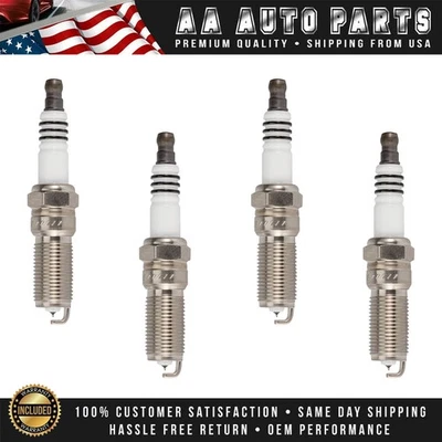 Set of 4 Platinum Spark Plugs for 2010-2017 Chevrolet Equinox 2.4L Replace 4513 - Image 1 of 4