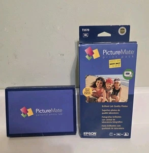 Epson Picture Mate Print Pack Cartridge T5570 & 100 Sheets Paper 4x6 - Picture 1 of 5