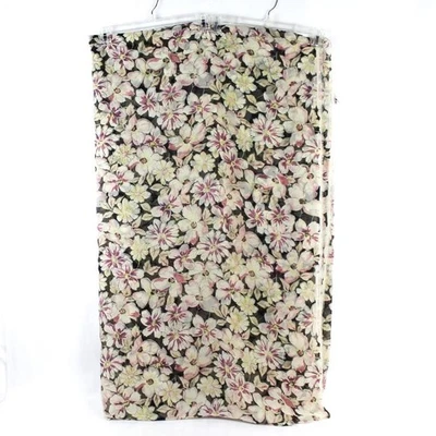 Studio Line Caravel Floral Sheer Fabric 4.25 Yards Black Pink Yellow - Image 1 of 4