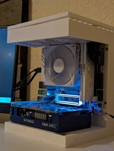 ITX Gaming PC Intel Arc A380 Elf Ryzen 5500 8L 3d Printed Case - Bild 1 von 3