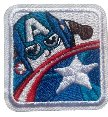 Escudo Capitão América - Logotipo de Personagem Marvel - Patch Bordado de Ferro - Imagem 1 de 2