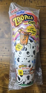 Hefty Zoo Pals Cups Paper Flip Down Lid Animals 8 oz 18 Pcs Beverage Snacks NOS  - Picture 1 of 4