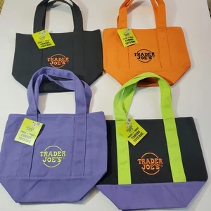 NEU TRADER JOE'S HALLOWEEN MINI CANVAS TRAGETASCHE - 4er Set - SCHNELLER VERSAND  - Bild 1 von 7