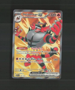 Incineroar ex 187/162 Temporal Forces Full Art Ultra Rare Holo Pokemon Card NM - Picture 1 of 10