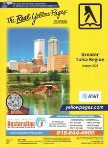 AT&T THE REAL YELLOW PAGES Phone Book August 2025 Greater Tulsa Oklahoma Region - Picture 1 of 4