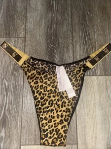 Victoria's Secret Very Sexy Brazilian Shine Strap Panty Satin Large Rhinestone - Picture 1 of 7