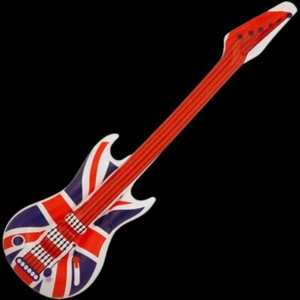 Union Jack Inflatable Guitar (106cm) Coronation Team GB UK Olympics Rock & Roll - Picture 1 of 1