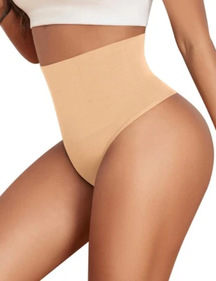 Damen Bauchweg Unterhose: Nahtlose Miederslips mit Hoher Taille und Tanga-Effekt - Bild 1 von 4