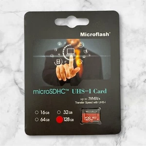 Microflash MicroSD SDHC UHS-I Memory Card 128 GB - Picture 1 of 3