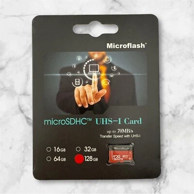 Microflash MicroSD SDHC UHS-I Memory Card 128 GB - Image 1 of 3