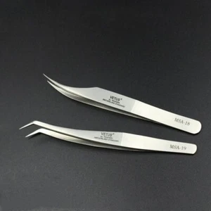 Pinzas de maquillaje de precisión VETUS MSA-19 MSA-18 división de pestañas antimagnéticas - Imagen 1 de 9