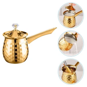 Turkish Coffee Pot Golden Traditional Travel - Picture 1 of 21
