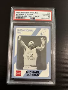 1989 North Carolina Collegiate Collection Michael Jordan #65 PSA 10 Gem Mint - Picture 1 of 3