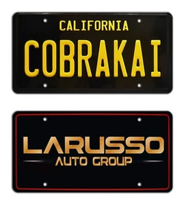 Cobra Kai | LARUSSO | Metallgestempelt Replik Requisite Nummernschild Combo - Bild 1 von 7