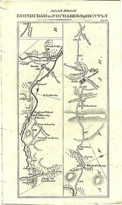 Antique map, Taylor & Skinner, Perth to Fochabers (2) / Perth to Old Rain (1) - Picture 1 of 2