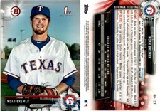 2017 1st Bowman NOAH BREMER Baseball Card BD-127 TEXAS RANGERS