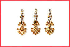 10 Pack Wholesale Golden Bindis Long Wedding Tilak Bollywood Face Tikka Stickers