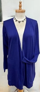 Pflaumenblaue Longjacke Ulla Popken, fließende Qualität mit Naht-Taschen, top!! - Bild 1 von 8