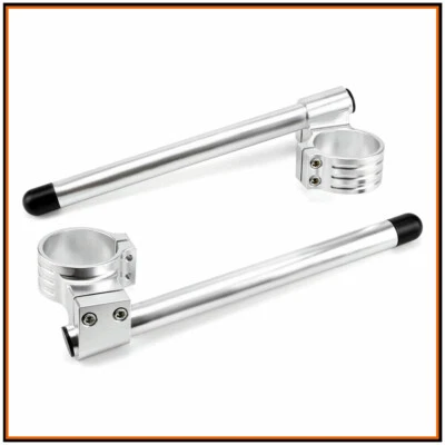 COPPIA SEMIMANUBRI CLIP ON HANDLEBARS Ø 41mm 11 GRADI CON RIALZO RIALZATI +20mm - Immagine 1 di 4