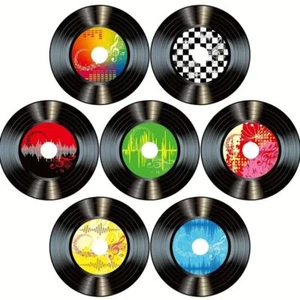 20pcs Colorful Vinyl Record Decoration Paper Records Fake Records Stickers Home - Picture 1 of 12