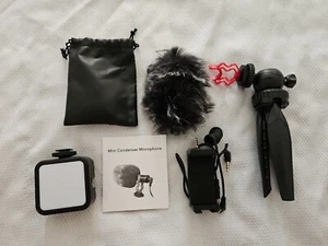 Squarock External Mini Condenser Microphone Kit w/ Tripod and Light F11 - Picture 1 of 8