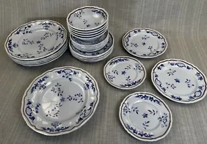 Longchamp France Normandie Ceramic Plates Bowls Set of 25 Pieces Hand Painted - Picture 1 of 23