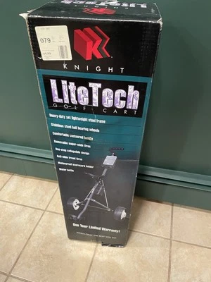 Knight LiteTech Folding 2 Wheel Golf Bag Cart Carrier Push Pull Stroller New - Image 1 of 4